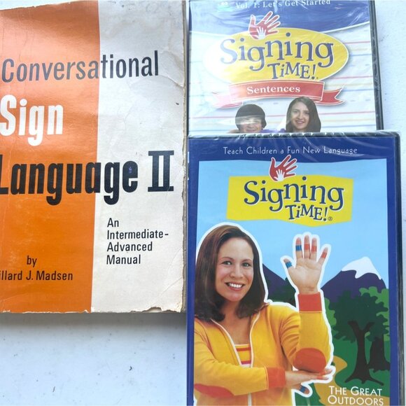 Conversational Sign Language II Manual & "Signing Time" DVDs - Picture 1 of 7